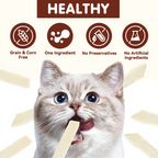 PAWUP Freeze Dried Cat Treats, Chicken Jerky, Single Ingredient Chewy Snack for Small, Medium & Large Cats, 1.5 oz Bag - Pawup