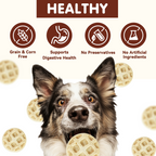 PAWUP Freeze Dried Dog Treats, Goat Milk Chicken and Liver Patties, High Protein Probiotic Snack for Small, Medium & Large Dogs, 2.5 oz Bag - Pawup