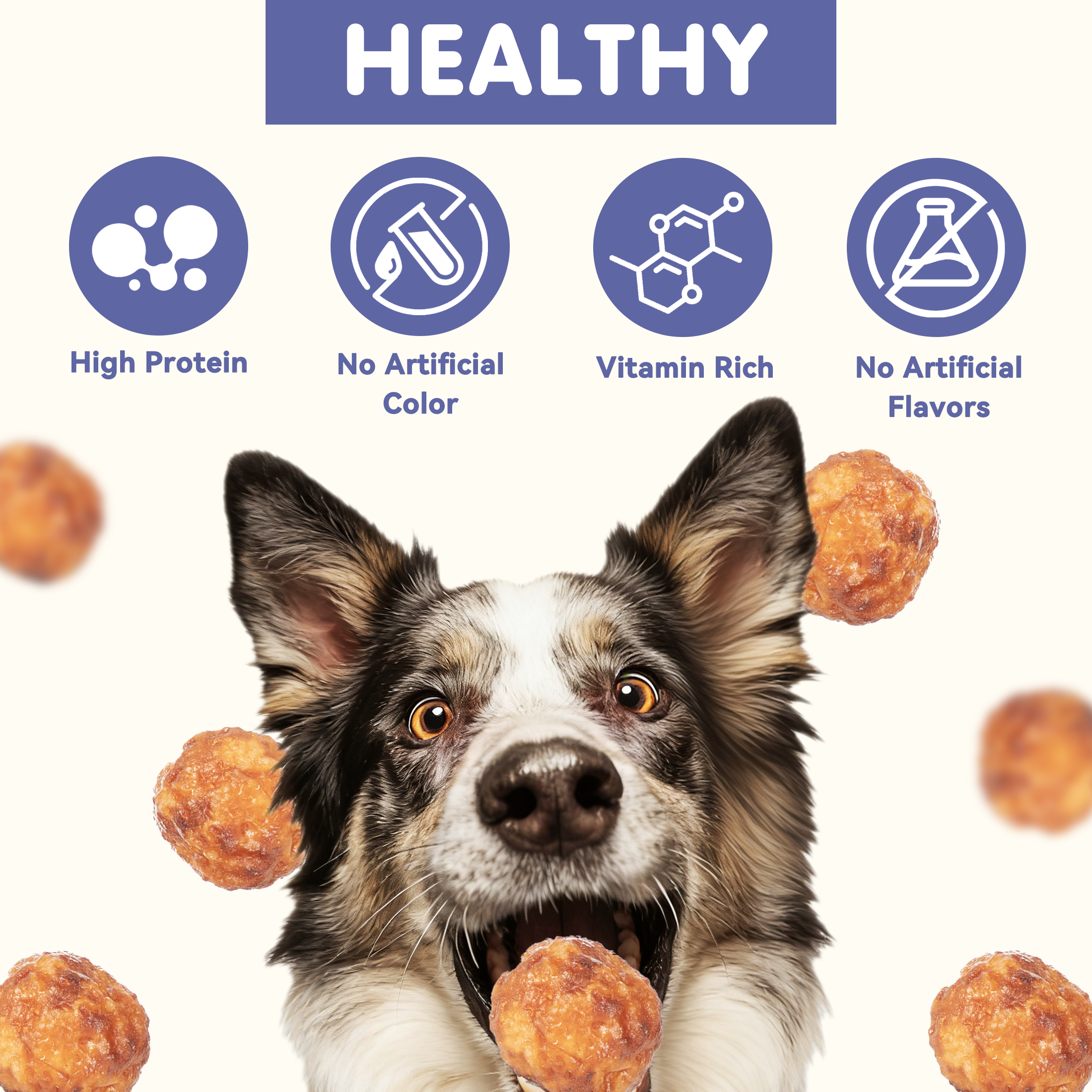 PAWUP Duck Natural Dog Treats, Popcorn-Inspired Crunchy Bites, Healthy Reward or Training Treat for Picky Eaters, Small Medium Large Dog, 2.5oz