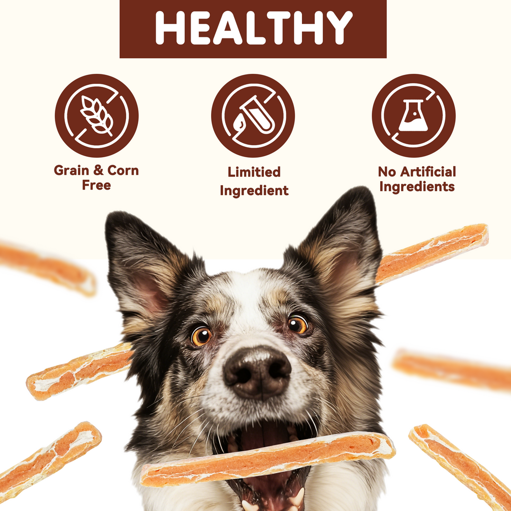 PAWUP Dog Treats Chicken Jerky Cod Flavor, Training Treats for Small Medium Large Dogs, 10.6oz