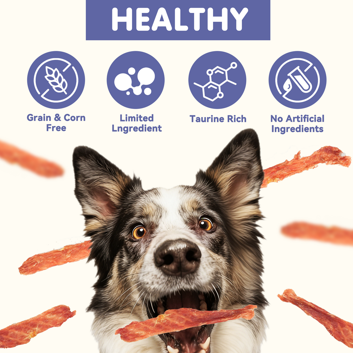 Duck Flakes Dog Treats, High-Protein Training Snacks for All Dogs, 7 oz - Pawup