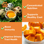 Freeze Dried Quail Egg Yolk Treats for Cats & Dogs, Coat & Urinary Health, 3.5 oz - Pawup