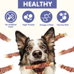 PAWUP Duck Wrapped Cod Dog Treats, Rawhide Free Dog Chews Long Lasting, Omega-3 Rich Dog Treats for Small Medium Large Dogs, 10.6oz - Pawup