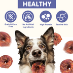 PAWUP Duck Wrapped Rawhide Donuts Dog Treats, Dog Bones Long Lasting for Small Medium Large Dogs, Training Treats for Dog Chewy, 10.6oz - Pawup