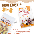 Chicken Wrapped Pumpkin Biscuit Dog Treats, Grain-Free Chewy Snacks for Dogs, 10.6 oz - Pawup