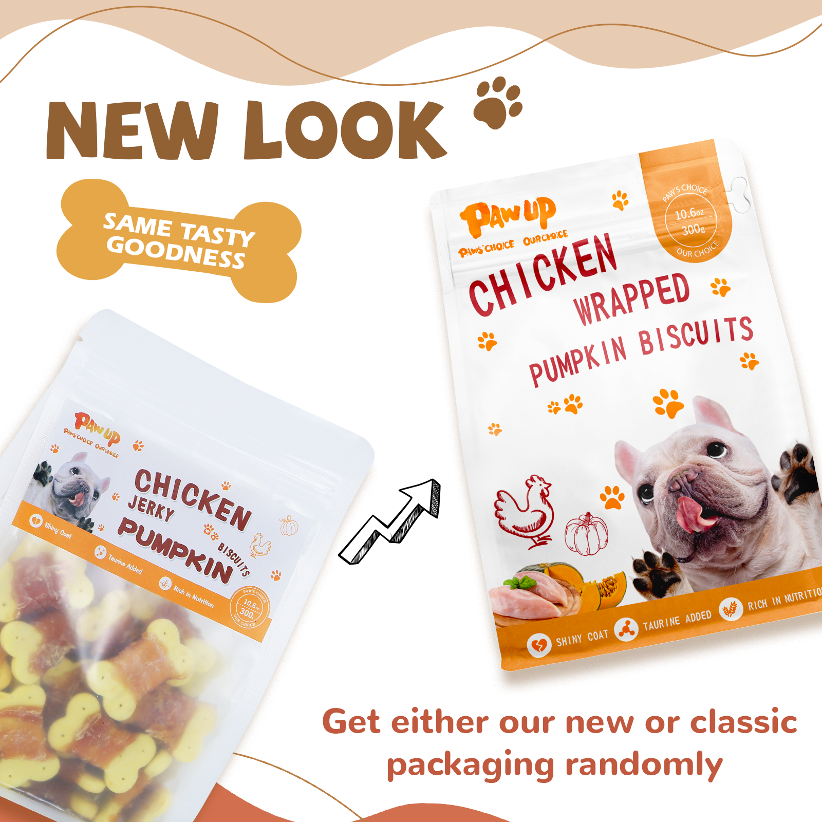 Chicken Wrapped Pumpkin Biscuit Dog Treats, Grain-Free Chewy Snacks for Dogs, 10.6 oz - Pawup