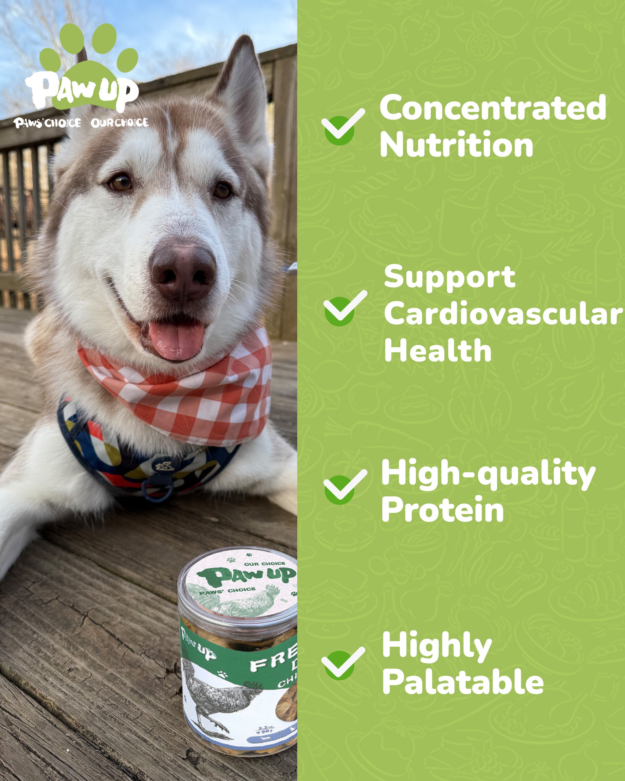 Freeze-Dried Chicken Heart Treats for Dogs, High-Protein Snacks, 3.2 oz - Pawup