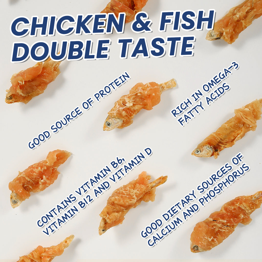 Chicken Wrapped Fish Nutritious dog Treats 10.5 oz - Pawup