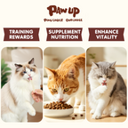 PAWUP Freeze Dried Cat Treats, Chicken Jerky, Single Ingredient Chewy Snack for Small, Medium & Large Cats, 1.5 oz Bag - Pawup
