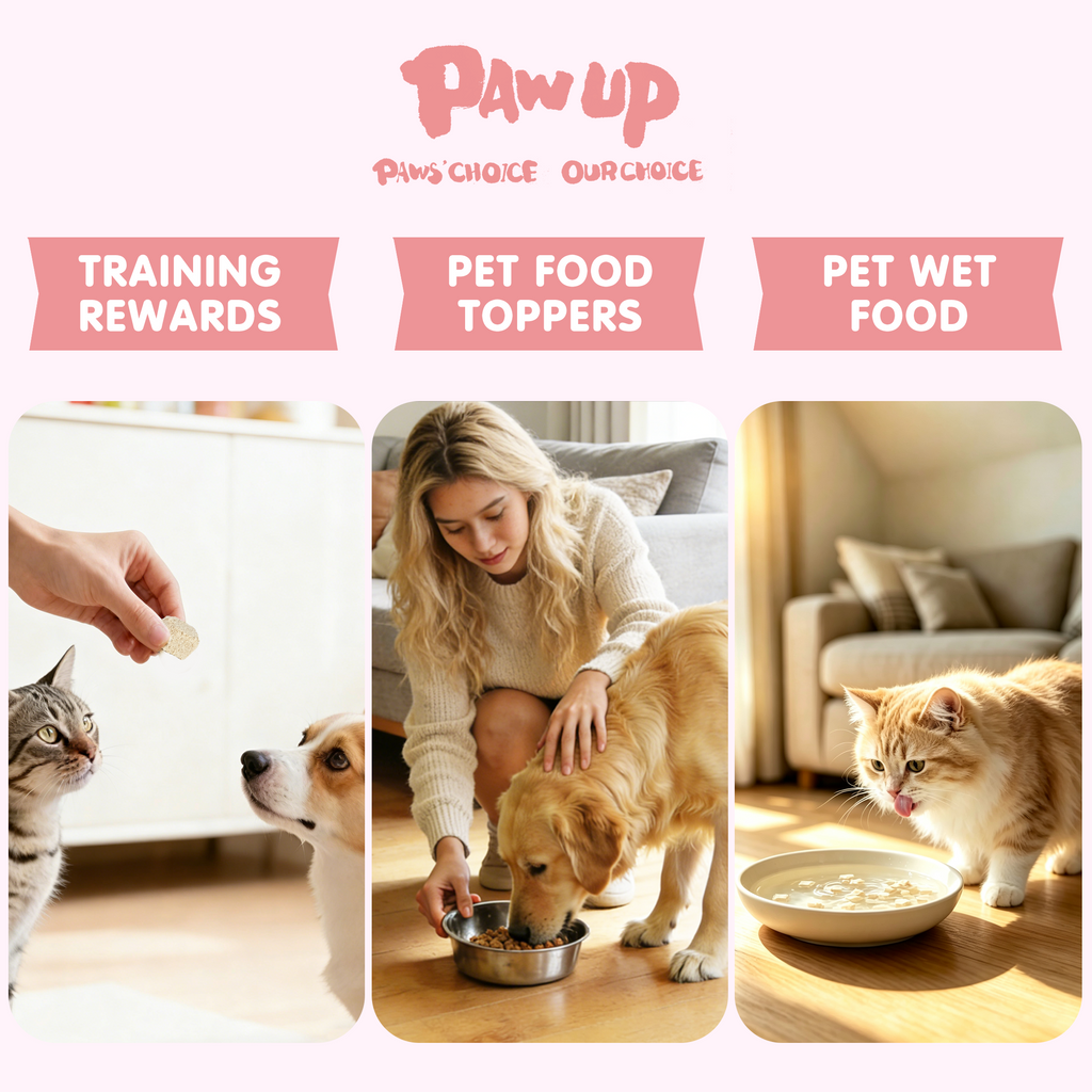 PAWUP Freeze Dried Dog Treats, Real Rabbit Bites, Single Protein Snack for Small, Medium & Large Dogs, 2.5 oz Bag - Pawup