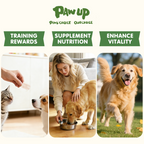 PAWUP Dog Treat Freeze-Dried Ice Cream Cranberry Flavor, High Protein Training Treats & Meal Topper for Small, Medium & Large Dog & Cat, 1.5 oz 10 Counts - Pawup