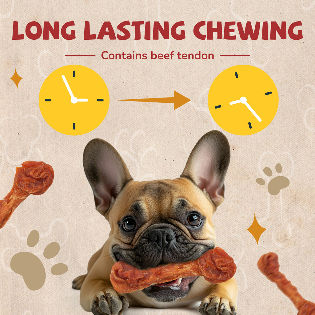 Turkey Jerky Dog Treats, High-Protein Chews for Large Dogs, 2 Sticks (36 g Each) - Pawup