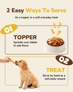 PAWUP Soft Dog Treats, Chicken & Shrimp Jerky Shavings, Easy to Chew Dog Food Topper & Meal Mixer for Small & Senior Dogs, Grain Free, Taurine Added, 6.6 oz - Pawup