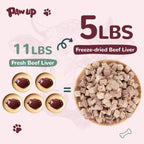Freeze-Dried Beef Liver Dog Treats, High-Protein Single-Ingredient Snacks, 3.8 oz - Pawup