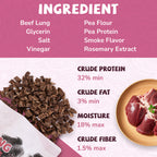 Beef Lung Dog Treats, High-Protein, Low-Fat Chews for All Dogs, 2.2 lb - Pawup