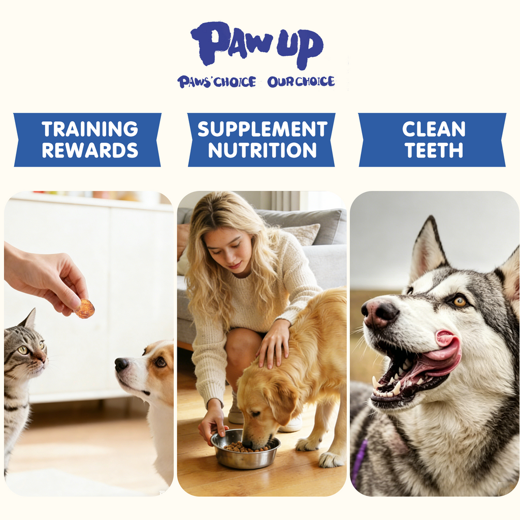 PAWUP Cod Natural Dog Treats, Popcorn-Inspired Crunchy Bites, Healthy Reward or Training Treat for Skin & Coat Health, Small Medium Large Dog, 2.5oz