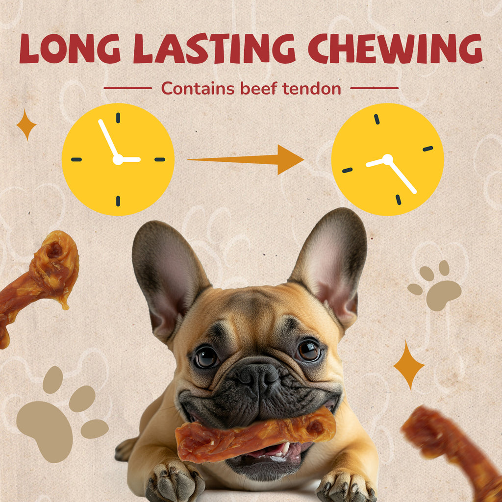 Turkey Jerky Dog Treats, High-Protein Chews for Large Dogs, 6 Sticks (13 g Each) - Pawup