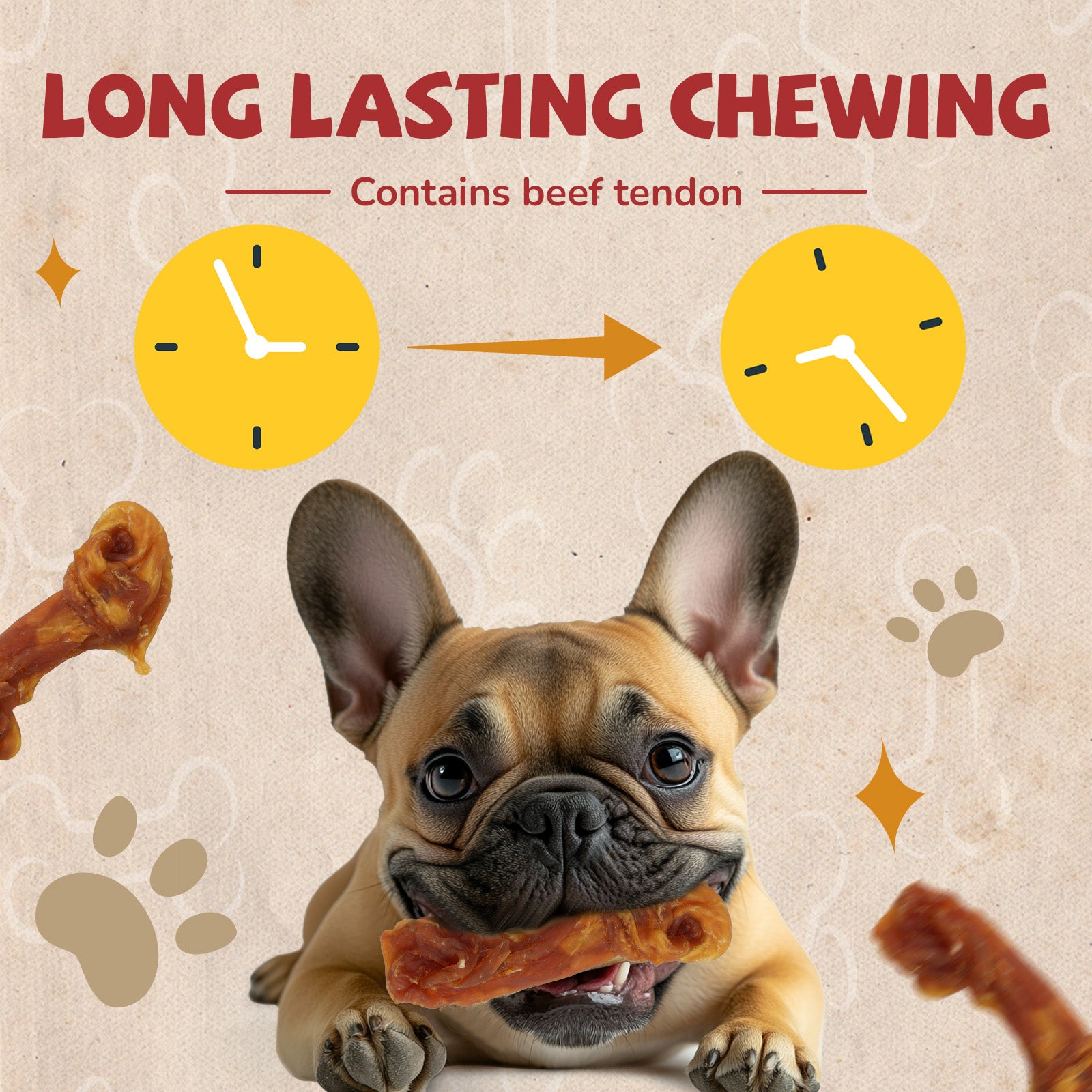 Turkey Jerky Dog Treats, High-Protein Chews for Large Dogs, 6 Sticks (13 g Each) - Pawup