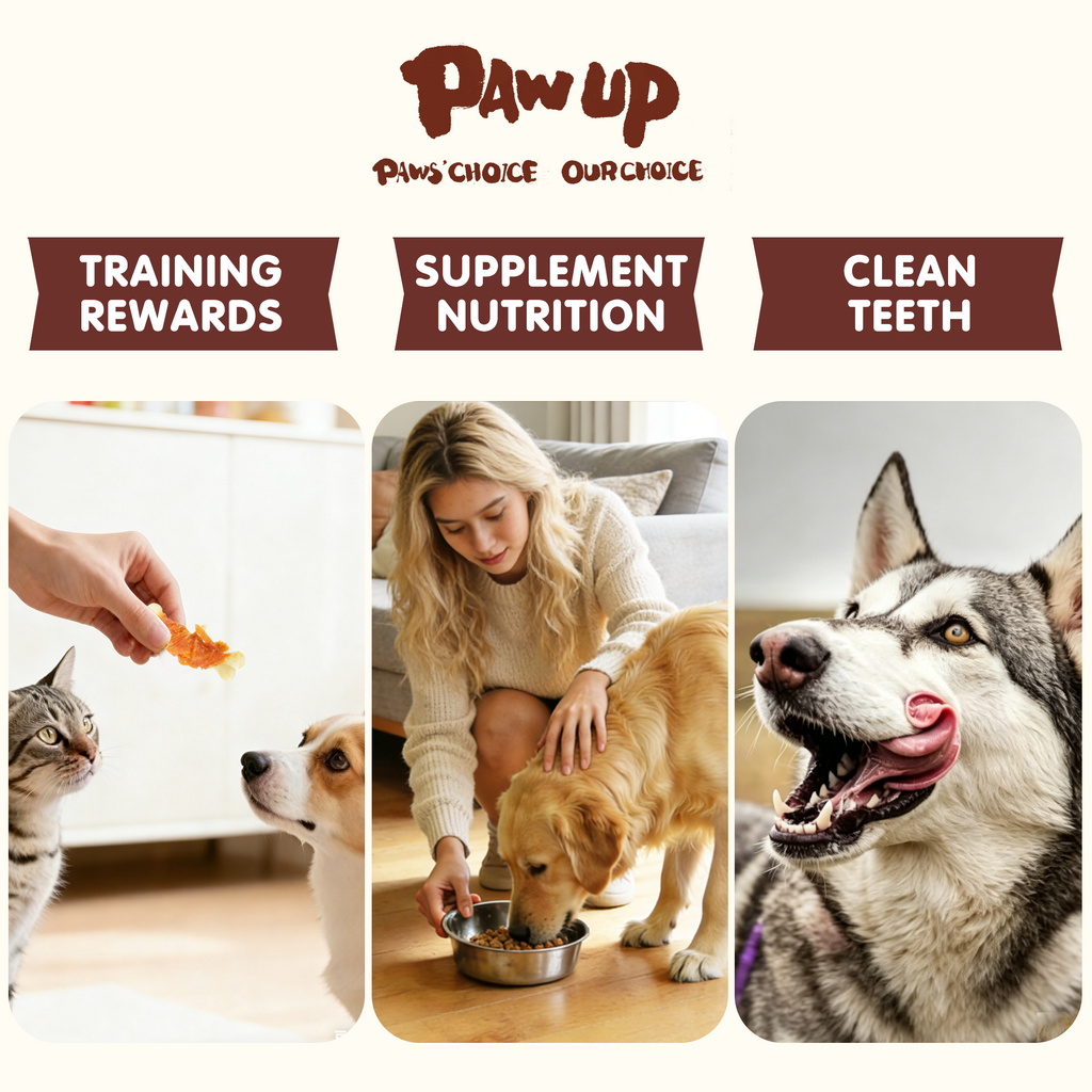 Chicken Wrapped Calcium Bone, Rawhide Free Dog Chews, Training Treats for Dogs, 10.4oz - Pawup