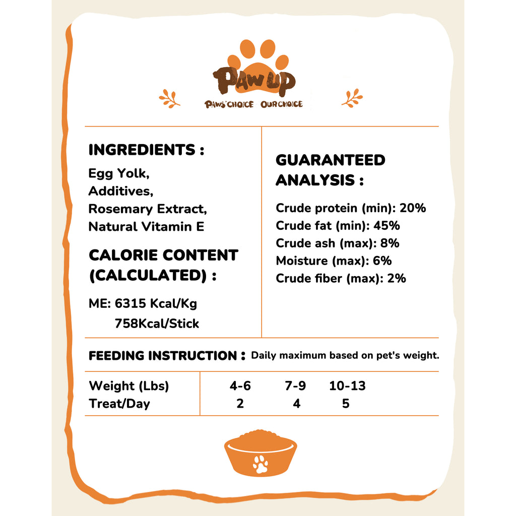 PAWUP Freeze Dried Cats & Dogs Treats, Egg Yolk, 4.2oz