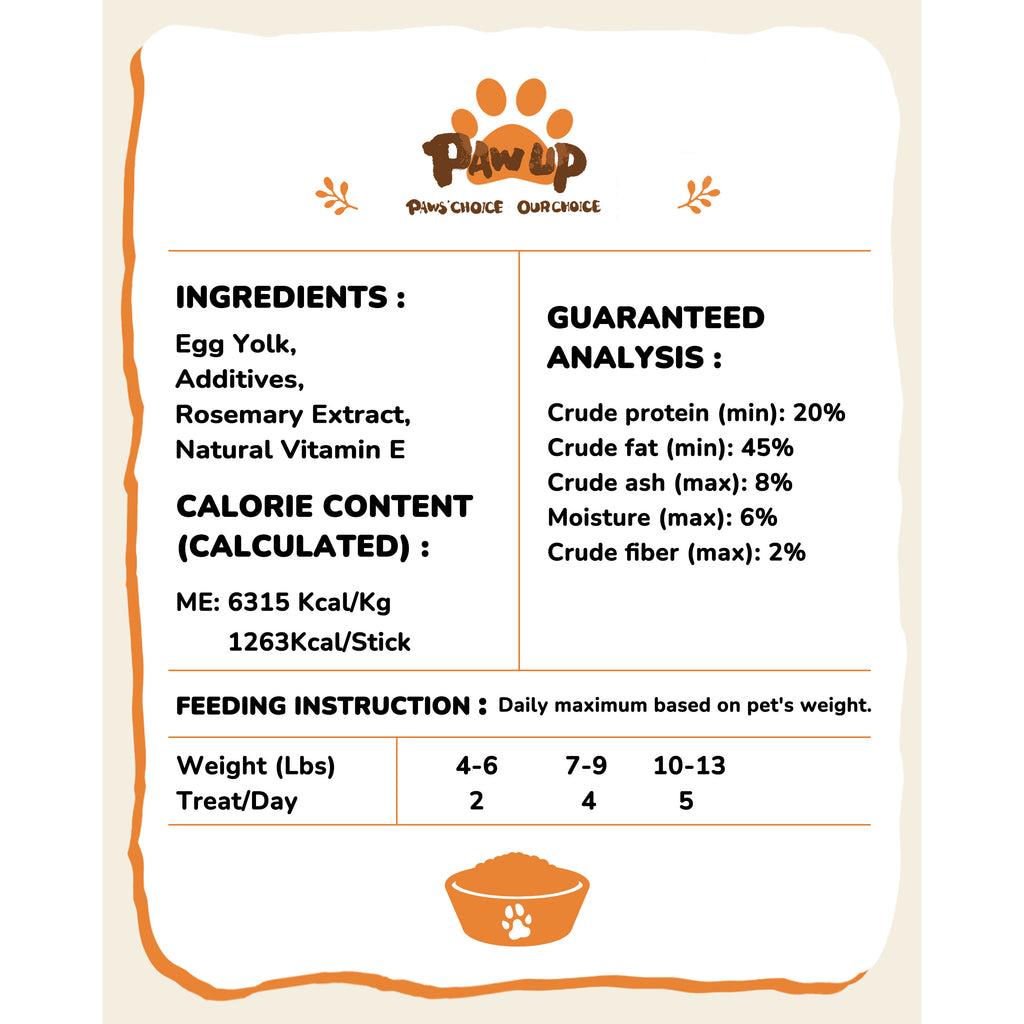 PAWUP Freeze Dried Cats & Dogs Treats, Egg Yolk, 7oz