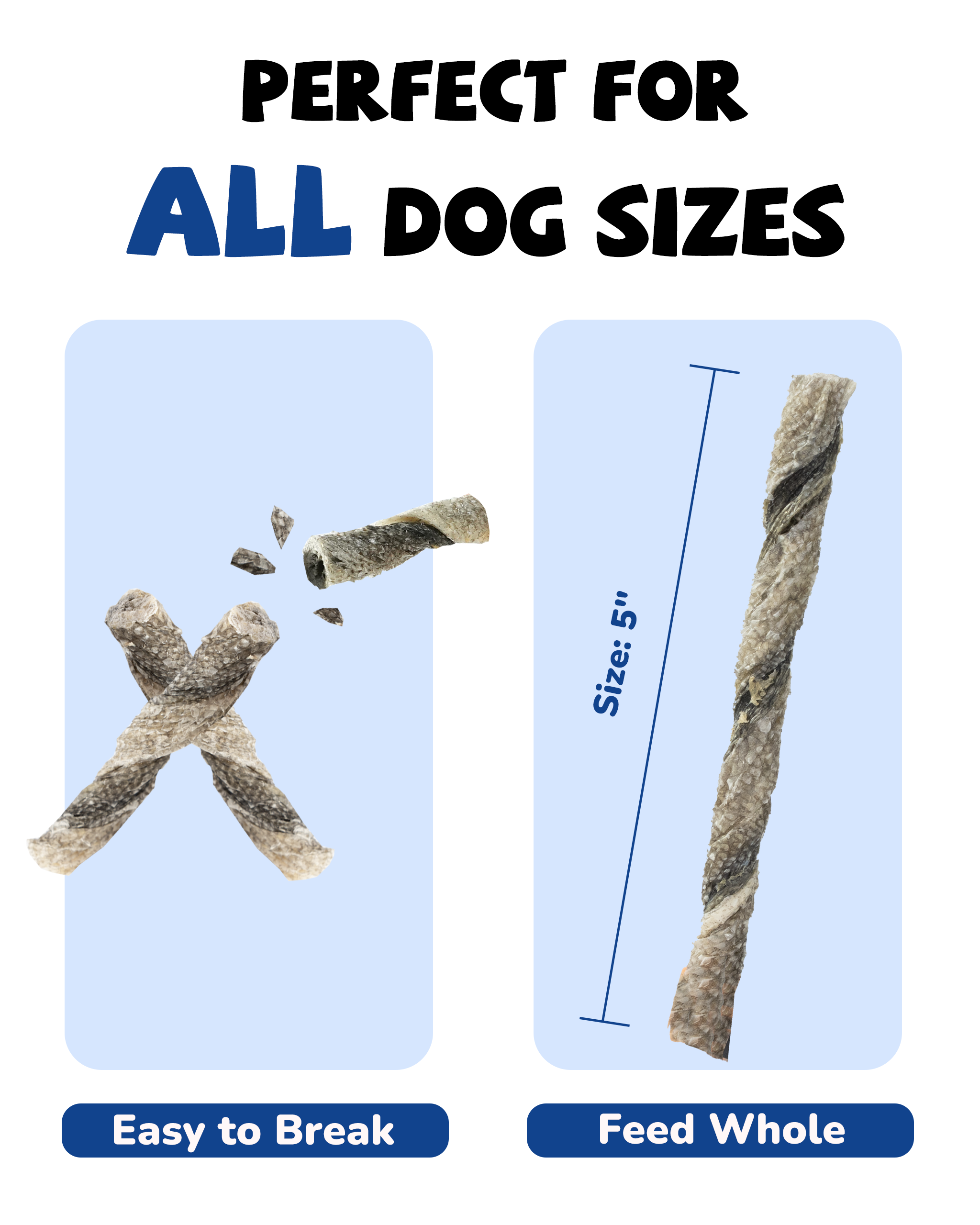 PAWUP Cod Skin Rolls Dog Treats Natural High Omega 3 Dog Snacks, Single Ingredient Cod Skin Chews for Small Dogs w/Taurine, 16 oz - Pawup