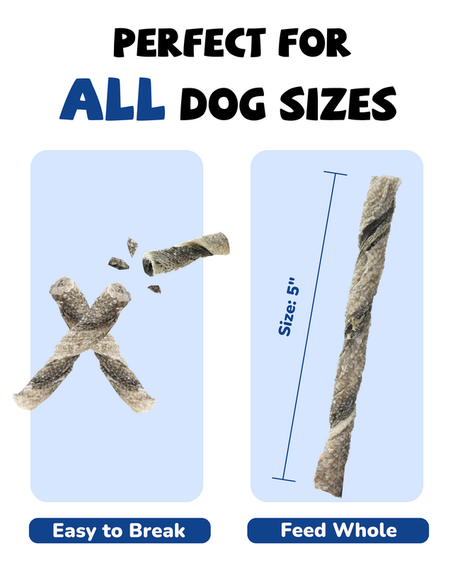 PAWUP Cod Skin Rolls Dog Treats Natural High Omega 3 Dog Snacks, Single Ingredient Cod Skin Chews for Small Dogs w/Taurine, 16 oz Main Image