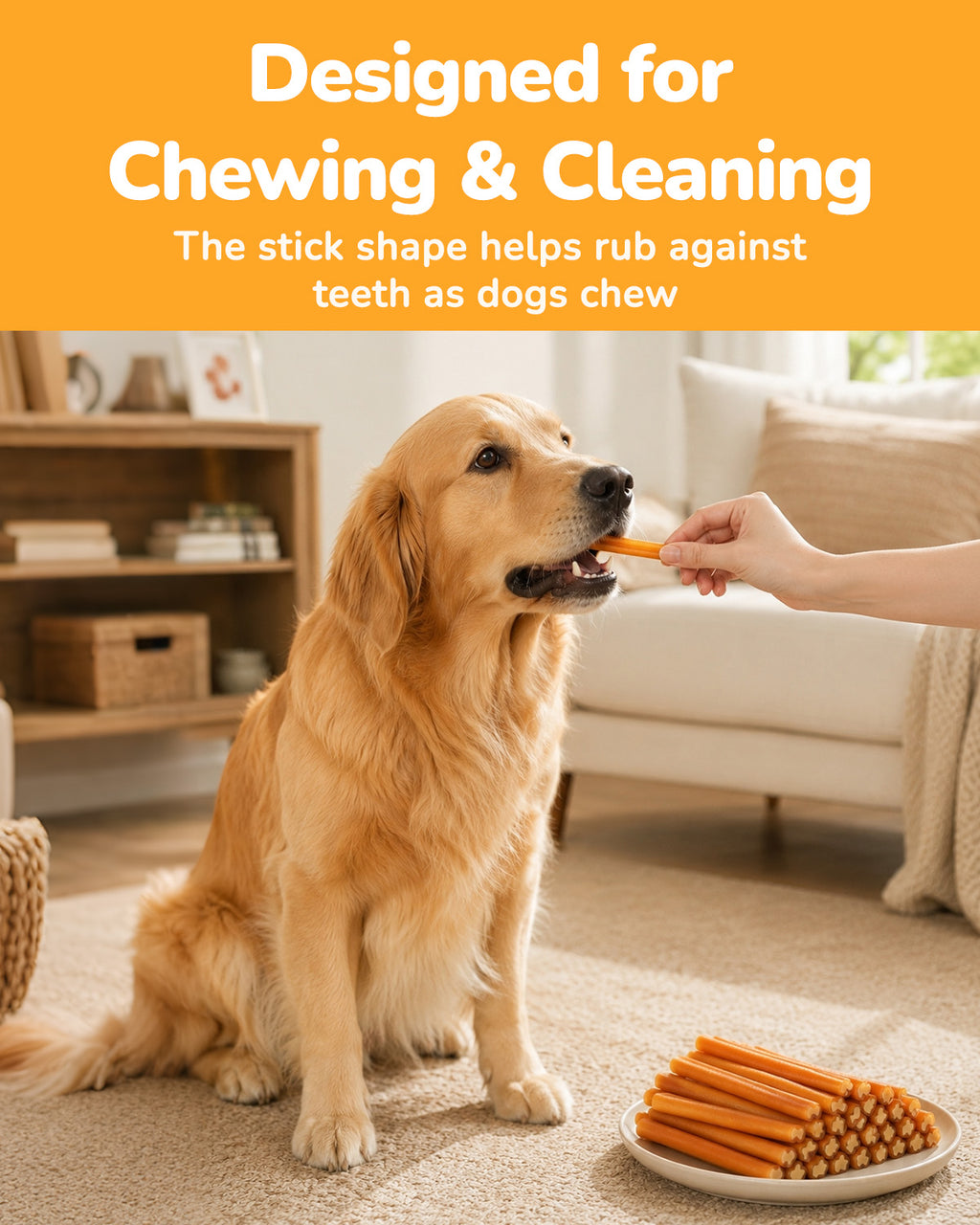 PAWUP Rawhide-Free Chicken Chew Sticks Dogs Treats, 5 Inch - Pawup