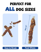 PAWUP Cod Skin Dog Treats with Duck Dog Snacks High Protein and Omega-3, Natural Dog Chews w/Taurine, 21 oz - Pawup