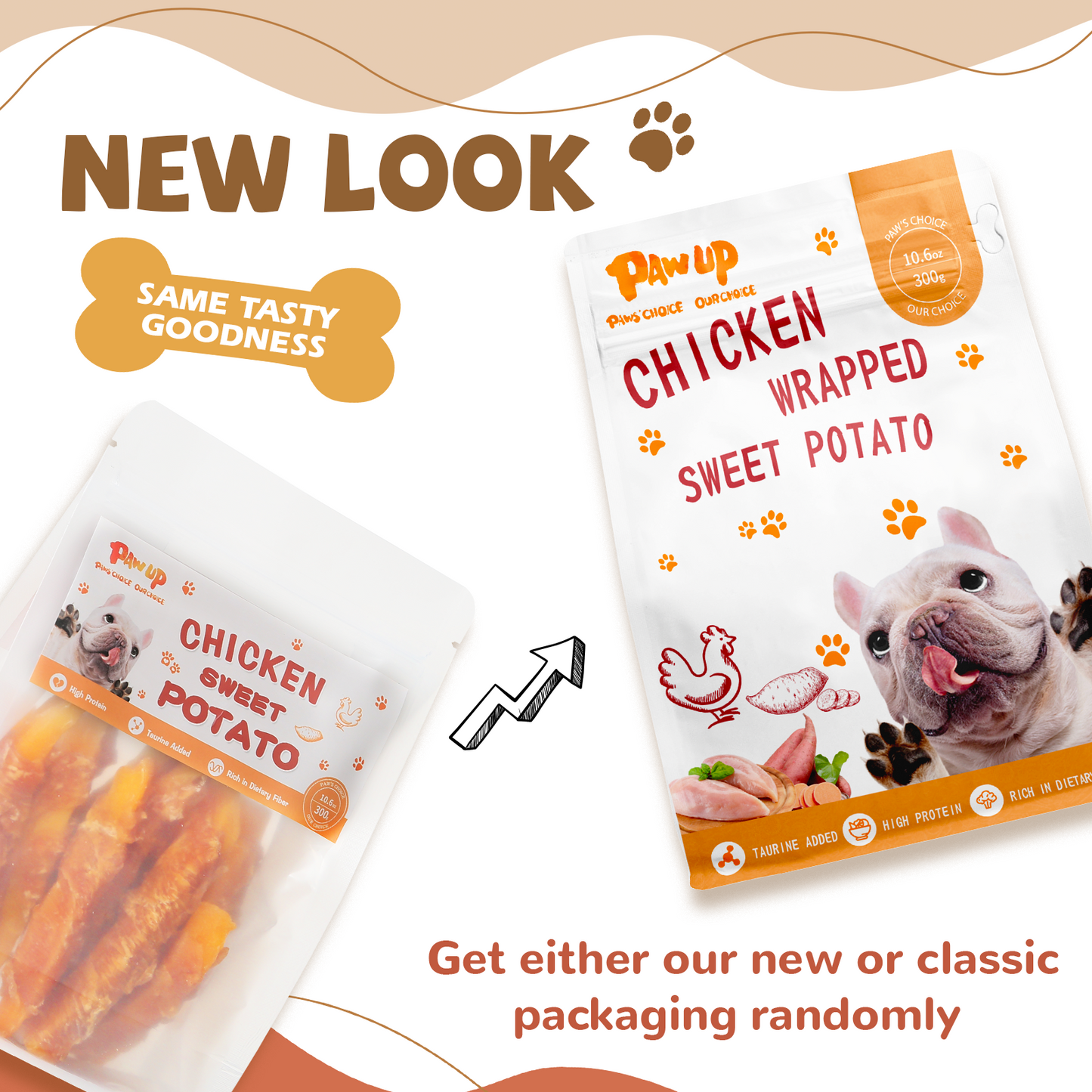 Chicken Wrapped Sweet Potato Dog Treats, Low Fat, Natural Sweet Potato Chews for Dogs, 10.4oz - Pawup