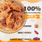 Chicken Wrapped Sweet Potato Dog Treats, High-Fiber Chews for Dogs, 10.6 oz - Pawup