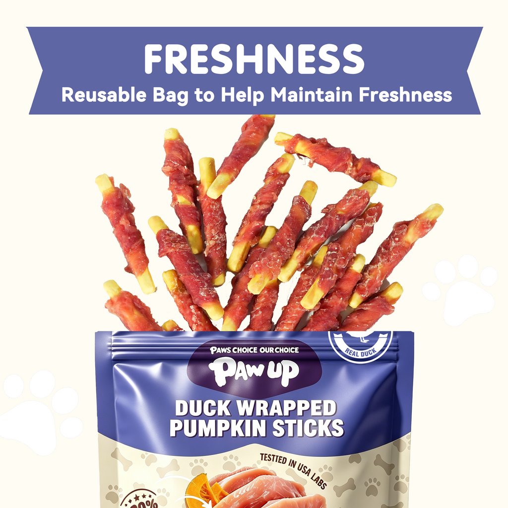 Duck Wrapped Pumpkin Dog Treats, Rawhide-Free Chews for Dogs, 10.6 oz - Pawup