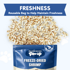 PAWUP Freeze Dried Dog Treats, 100% Shrimp, Omega-3 Rich Snack for Small, Medium & Large Dogs & Cats, 1.5 oz Bag - Pawup