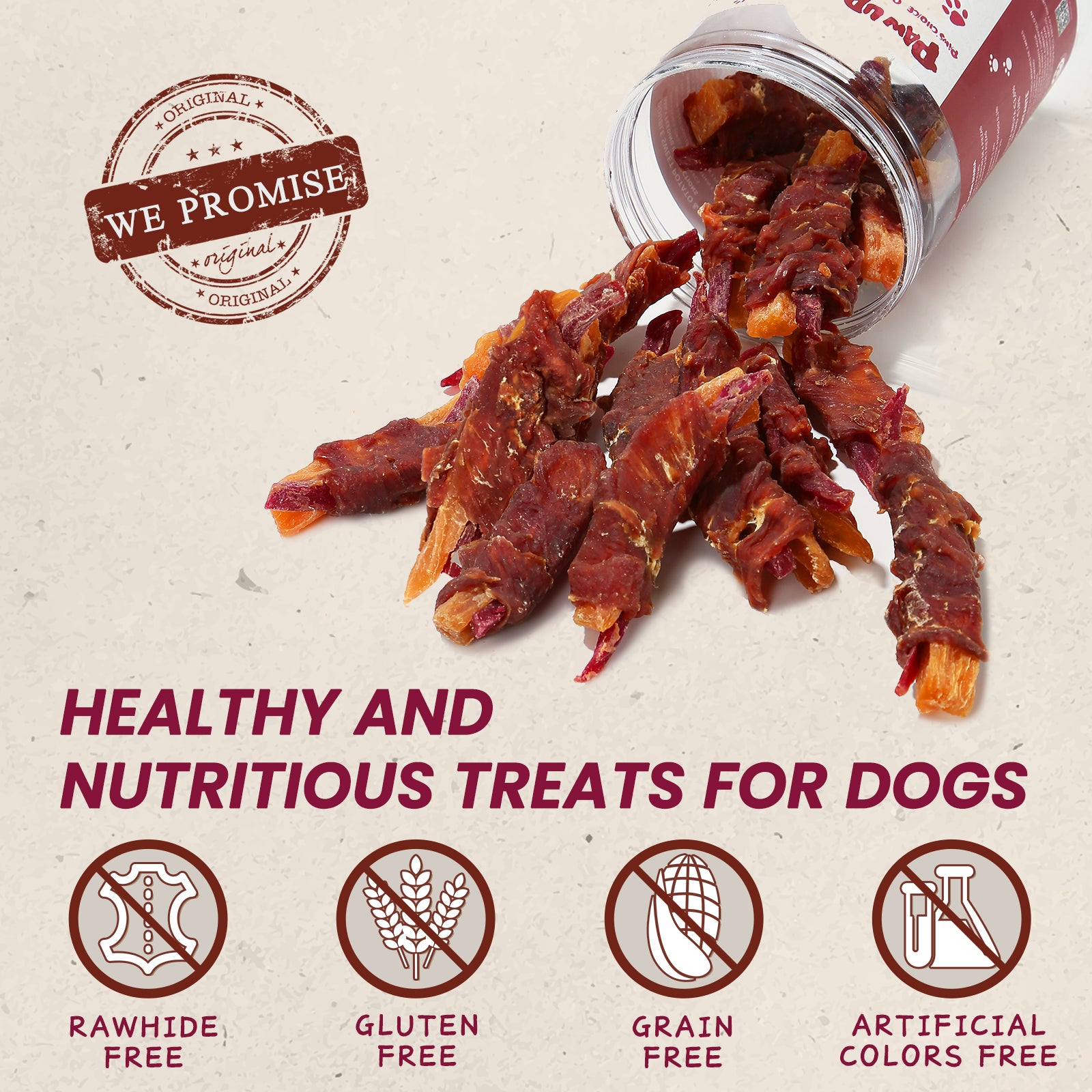 Duck Wrapped 2 Sweet Potatoes Dog Treats, 12.5 oz - Pawup