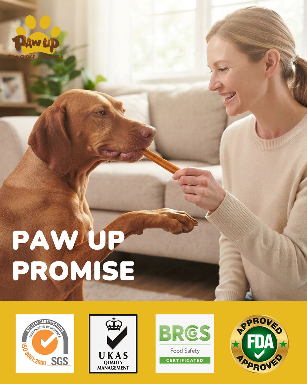 PAWUP Rawhide-Free Chicken Chew Sticks Dogs Treats, 5 Inch - Pawup