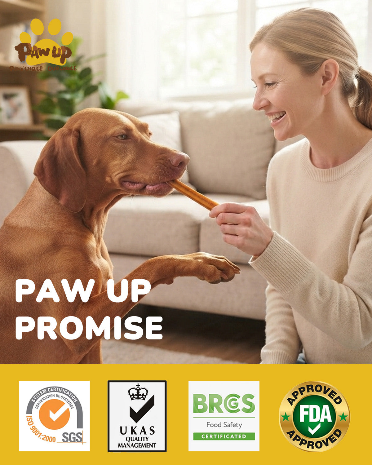 PAWUP Rawhide-Free Chicken Chew Sticks Dogs Treats, 5 Inch - Pawup
