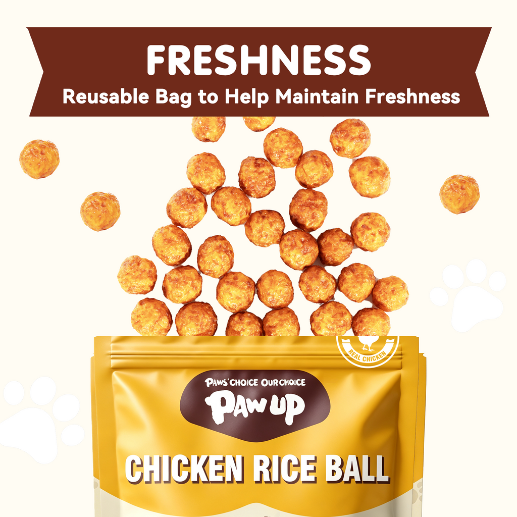 PAWUP Chicken Natural Dog Treats, Popcorn-Inspired Crunchy Bites, Healthy Reward or Training Treat for Small, Medium and Large Dog, 2.5oz