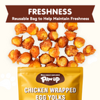 PAWUP Chicken Wrapped Egg Yolks Dog Treats, High Protein Dog Snacks for Small Medium Large Dogs, 10.6oz