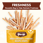 PAWUP Dog Treats Chicken Jerky Cod Flavor, Training Treats for Small Medium Large Dogs, 10.6oz