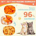 Freeze-Dried Pumpkin Treats for Dogs & Cats, High-Fiber Single-Ingredient Snacks, 1.58 oz - Pawup