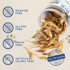 Whole Fish Chews Dog Treats, Protein and Omega-3, 8 oz - Pawup