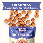 PAWUP Duck Natural Dog Treats, Popcorn-Inspired Crunchy Bites, Healthy Reward or Training Treat for Picky Eaters, Small Medium Large Dog, 2.5oz