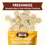 PAWUP Freeze Dried Dog Treats, Goat Milk Chicken and Liver Patties, High Protein Probiotic Snack for Small, Medium & Large Dogs, 2.5 oz Bag - Pawup