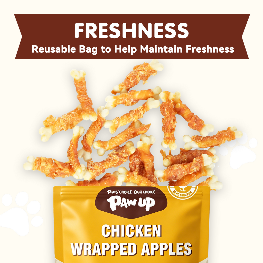 Chicken Wrapped Calcium Bone, Rawhide Free Dog Chews, Training Treats for Dogs, 10.4oz - Pawup