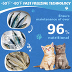 Freeze-Dried Minnows Treats for Dogs & Cats, Omega-3 Rich Single-Ingredient Snacks, 2.8 oz - Pawup