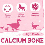 Duck Calcium Bone Dog Treats, Rawhide-Free Chews for Small Dogs, 12.5 oz - Pawup