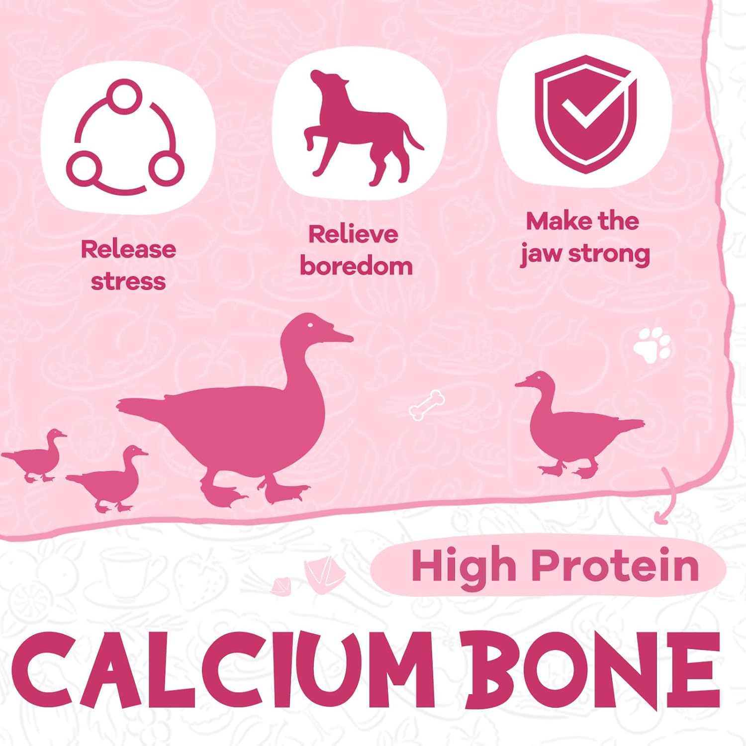 Duck Calcium Bone Dog Treats, Rawhide-Free Chews for Small Dogs, 12.5 oz - Pawup