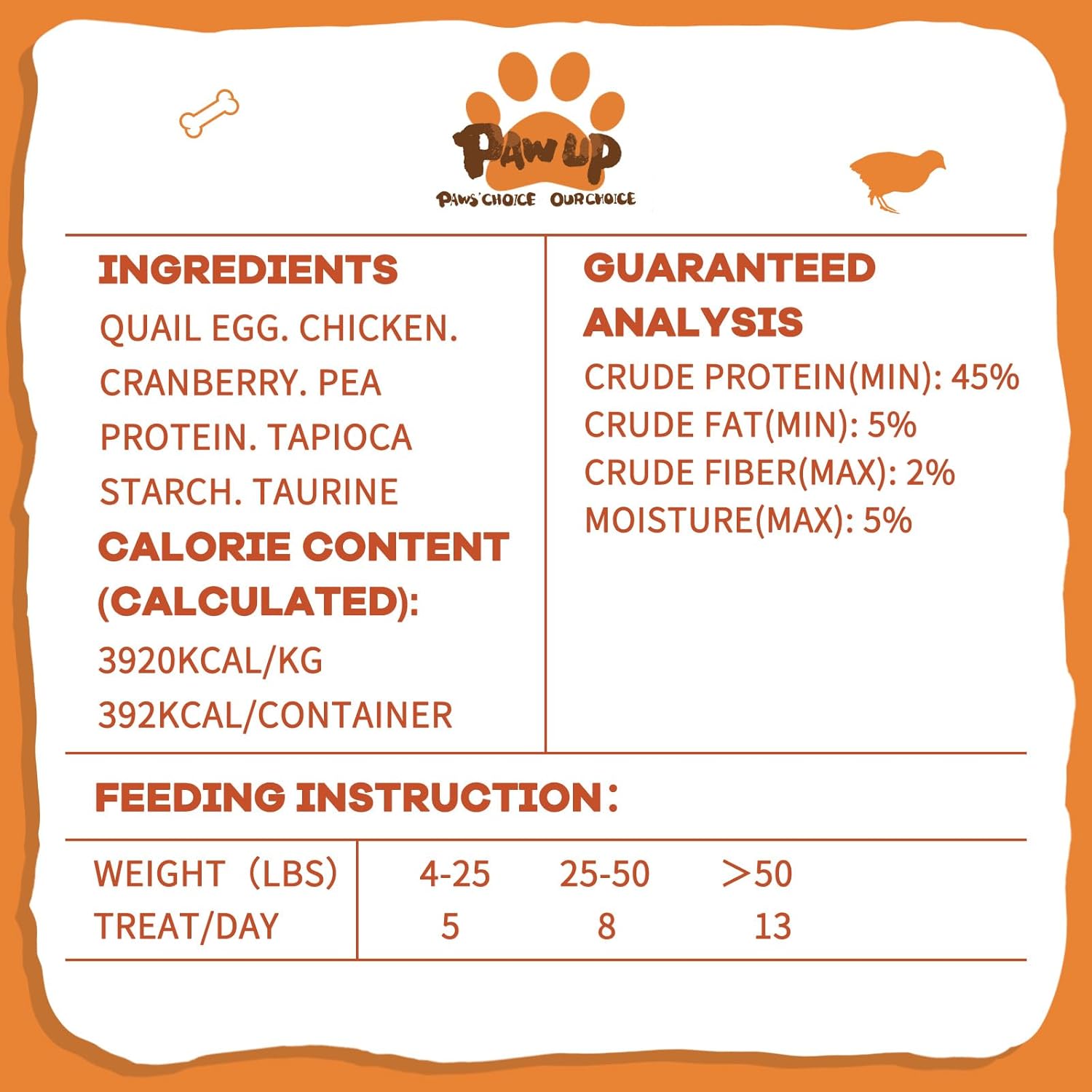 Freeze Dried Quail Egg Yolk Treats for Cats & Dogs, Coat & Urinary Health, 3.5 oz - Pawup