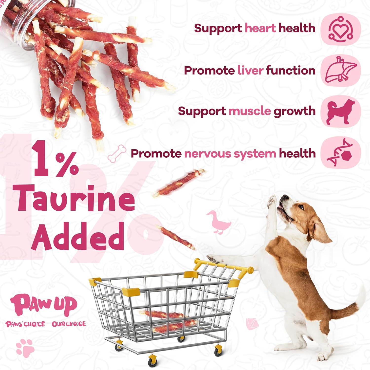 Duck Rawhide Stick Dog Treats, Long-Lasting Chews for Small Dogs, 12.5 oz - Pawup
