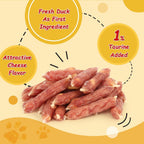 Duck Cheese Sausage Dog Treats, Rawhide-Free Training Snacks for Dogs, 12.5 oz - Pawup